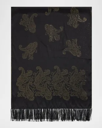 Etro Silk-Blend Jacquard Scarf