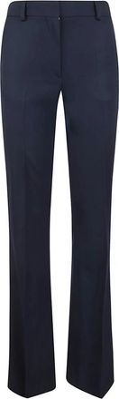 Stella McCartney Low Rise Bootcut Classic Tailoring - Dames - Wijde Broeken - Blauw - 2XS - Wol - Broeken