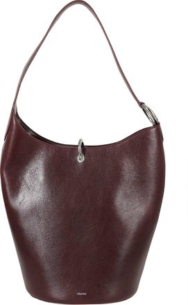 Paco Rabanne Bordeaux Metal Ring Buckle Leather Handbag