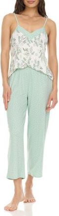 Flora Nikrooz Amari Camisole, Shorts & Pants 3-Piece Pajamas in Sage at Nordstrom Rack, Size X-Large