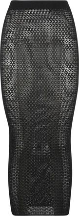 Wolford Midnight Grace Midi Rok - Dames - Midirokken - Zwart - L - Wol - Rokken