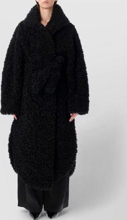 Frankie Shop faux shearling oversized belted coat