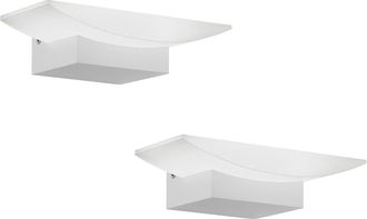 Loops 2 PACK Wall Light Colour White Shade Satined Plastic Bulb LED 1x5.6W Included