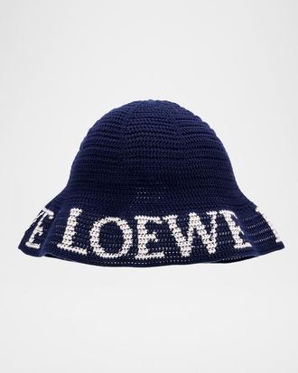 Loewe Logo Knit Bucket Hat