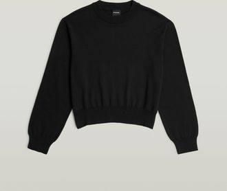 G-Star Rib Knit Sweat Trui - Zwart - Dames
