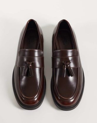 Asos mocassino con nappine marrone