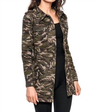 ADORE Studded Utility Jacket In Camo