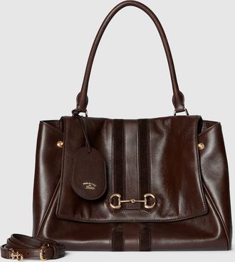 Gucci Paparazzo Medium Top Handle Bag, Brown, Leather