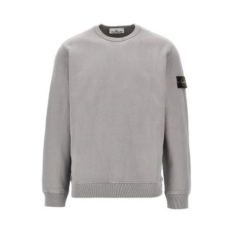 Stone Island Crewneck cotton sweatshirt with Logo Badge Man XL