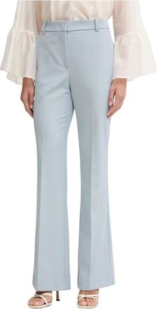 Pinko Wijde broek - Dames - Wijde Broeken - Blauw - L - Polyester - Broeken