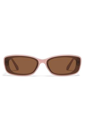 Quay Vibe Check 62mm Small Square Sunglasses in Pale Pink/Brown at Nordstrom