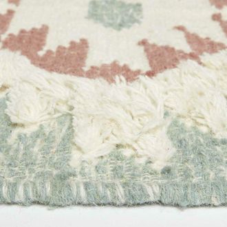 Homescapes Homescapes - Tenali Blue Kilim Runner Wool Rug 66 x 200 cm