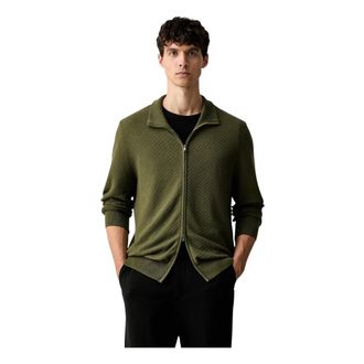 HUGO BOSS Truien & Vesten, Heren, Groen, 2Xl, Katoen, H-Loretti Cardigan