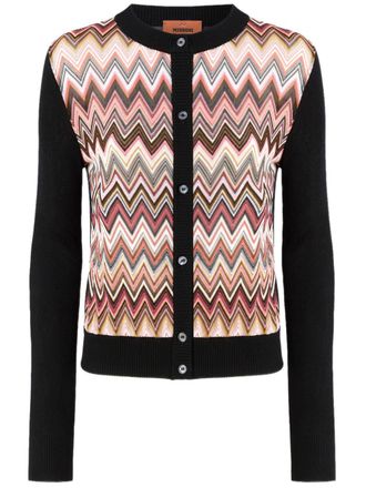 Missoni chevron-insert cardigan - Black
