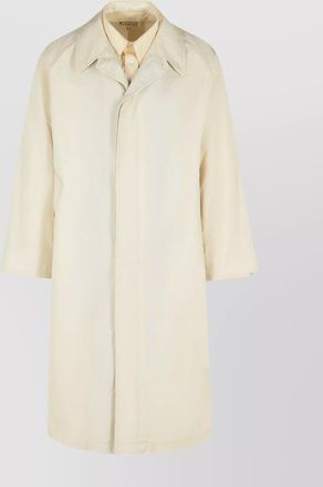 Maison Margiela cotton layered belted single-breasted trench coat