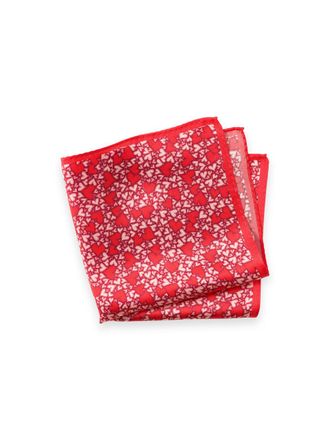 Paul Fredrick Valentines Day Hearts Silk Pocket Square
