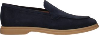 Eleventy Blue Leather Slip-On Mens Loafers