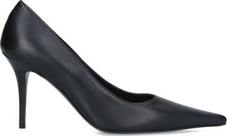 Amina Muaddi Barbara Pumps In Black Lambskin, Pointed Toe