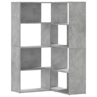 vidaXL Vidaxl - Estanter&iacute;a Esquina 4 Niveles Madera Gris Hormig&oacute;n 85x85x140 Cm