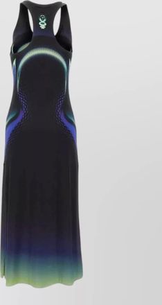 Casablanca graphic scoop neck slinky midi dress