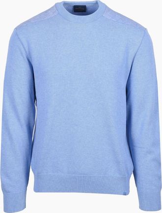 Paul & Shark Mens Paul & Shark CREW NECK KNITWEAR LIGHT BLUE - Size: 40