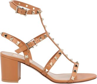 Valentino Schoenen, Dames, Bruin, 36 EU, Leer, Rockstud Ankle-Strap Sandal 60