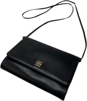 Givenchy Pre-owned Cross Body Bags, female, Black, Size: ONE SIZE Pre-owned Leather Crossbody Bag