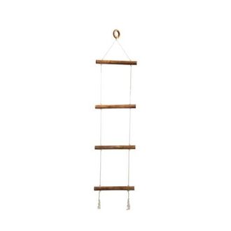 Foreside Home And Garden Macram&eacute; Hanging Blanket Ladder in Brown at Nordstrom