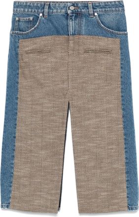 Stella McCartney Multicolor Tweed Denim Midi Skirt