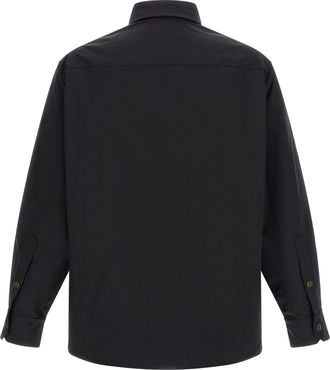 Valentino Garavani Logo-Embroidered Nylon Overshirt - Black