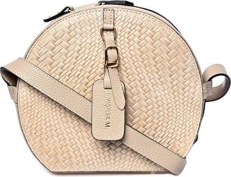 Roberta M Beige Rundleer Tas