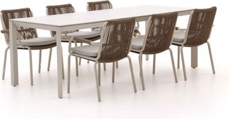 Bellagio la vita attrattiva Bellagio Caronia/Sestino 220cm dining tuinset 7-delig stapelbaar