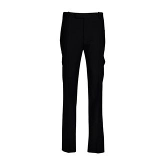 Alexander McQueen Moderne Zwarte Cargobroek - Heren - Slim Fit Broeken - Zwart - XL - Wol - Broeken