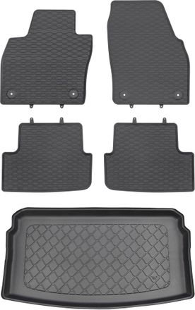 OEM Volkswagen Polo Vi 2g Aw Hatchback Desde 10/2017 Set - Alfombrillas De Goma Para Coche + Alfombrilla Para Maletero
