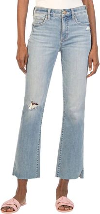 Kut from the Kloth Kelsey High Rise Fab Ab Ankle Flare Jean In Early Wash