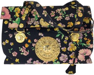 Versace Multi-Color Canvas Shoulder Bag Tote Bag (Pre-Owned)