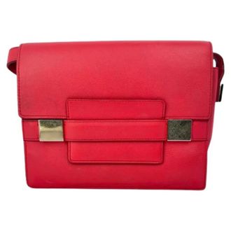 Delvaux Pre-owned Mini Madame Crossbody Bag - Dames - Pre-owned - Rood - Maat: ONE Size Leer