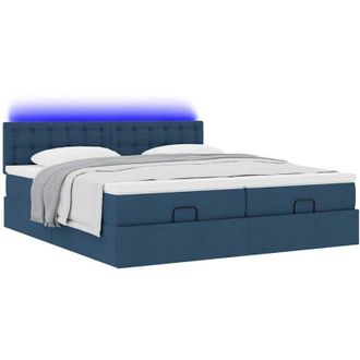 vidaXL Estructura De Cama Otomana Con Colchones Tela Topo 200x200cm Vidaxl
