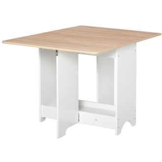 HOMCOM Foldable Dining Table Drop-Leaf Folding Desk Side Console with Storage Shelf for Kitchen,Dining Room Bar - Home Living | TJ Hughes