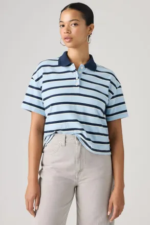 Levi's Didion Rugby Polo - Hombre - XS - Blue / Pepper Stripe Angel Falls