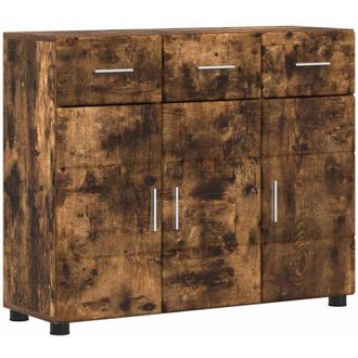 vidaXL Sideboard FLORIN Smoked Oak 88.5 x 30.5 x 73 cm Engineered Wood vidaXL