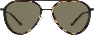 Emporio Armani Dark Green Pilot Mens Sunglasses EA2163 300171 56