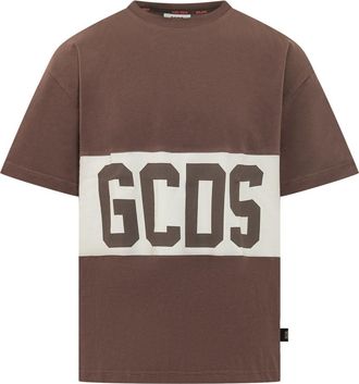 GCDS Brown Crew Neck T-Shirt