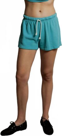 perfectwhitetee French Terry Sweat Shorts In Teal Blue