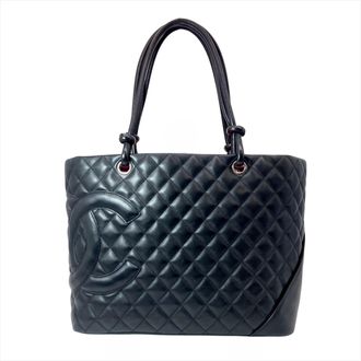 Chanel Black Leather Tote Bag (Pre-Owned)