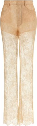 Giuseppe Di Morabito Beige Flared Lace Pants