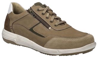 Josef Seibel Sneaker JOSEF SEIBEL Enrico 33, Herren, Gr. 42, bunt (sand, multi), Leder, kontrastfarbene Details, Schuhe Sneaker, Schn&uuml;rschuh, Komfortschuh, Freizei