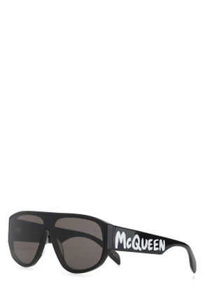 Alexander McQueen Alexander Mcqueen Black Acetate Sunglasses