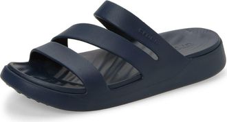 Crocs Getaway Waterproof Strappy Slide Sandal in Navy at Nordstrom, Size 10