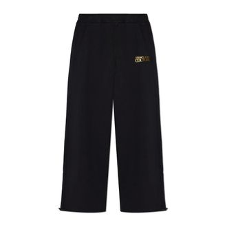 Versace Jeans Couture Sweatpants, female, Black, Size: XS Sweatpants with Cuffed Legs